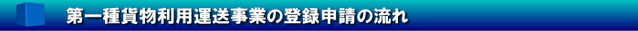 第一種貨物利用運送事業の登録申請の流れ